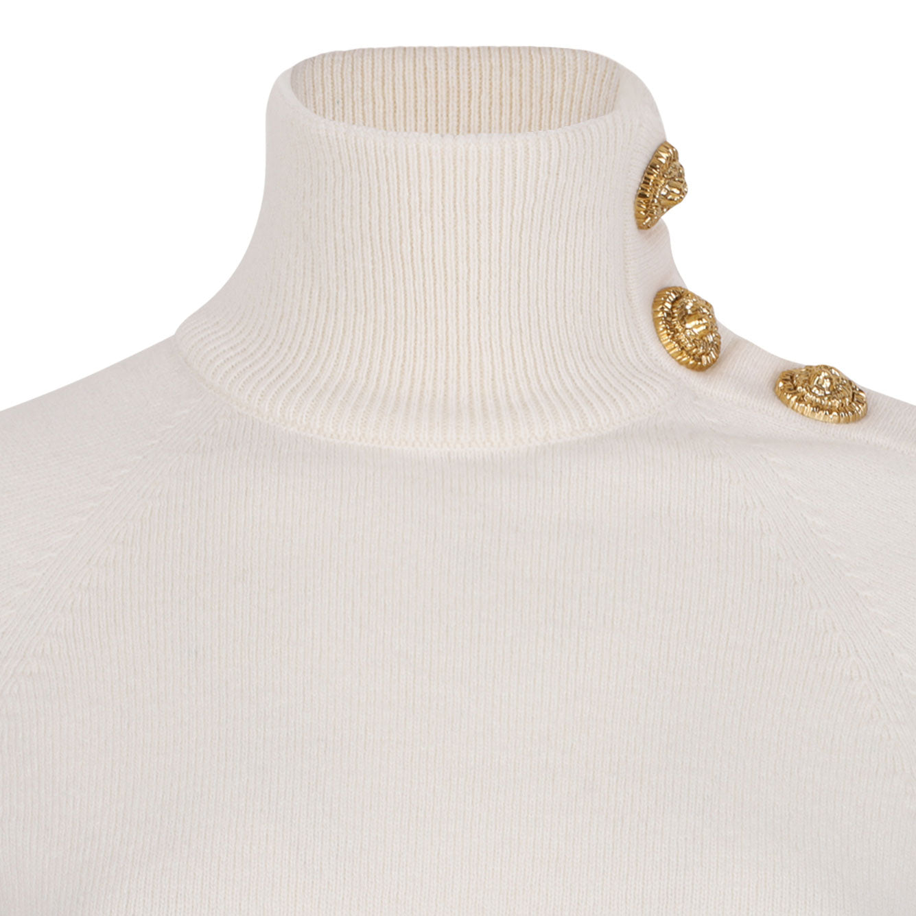 BALMAIN Natural Cashmere Wool Sweater for Women - FW25