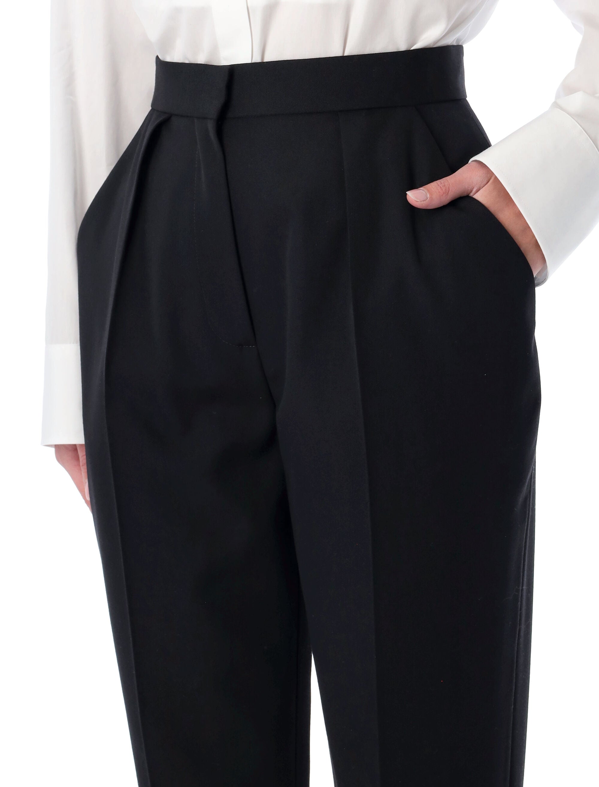 BALMAIN High-Waisted Tailored Trousers