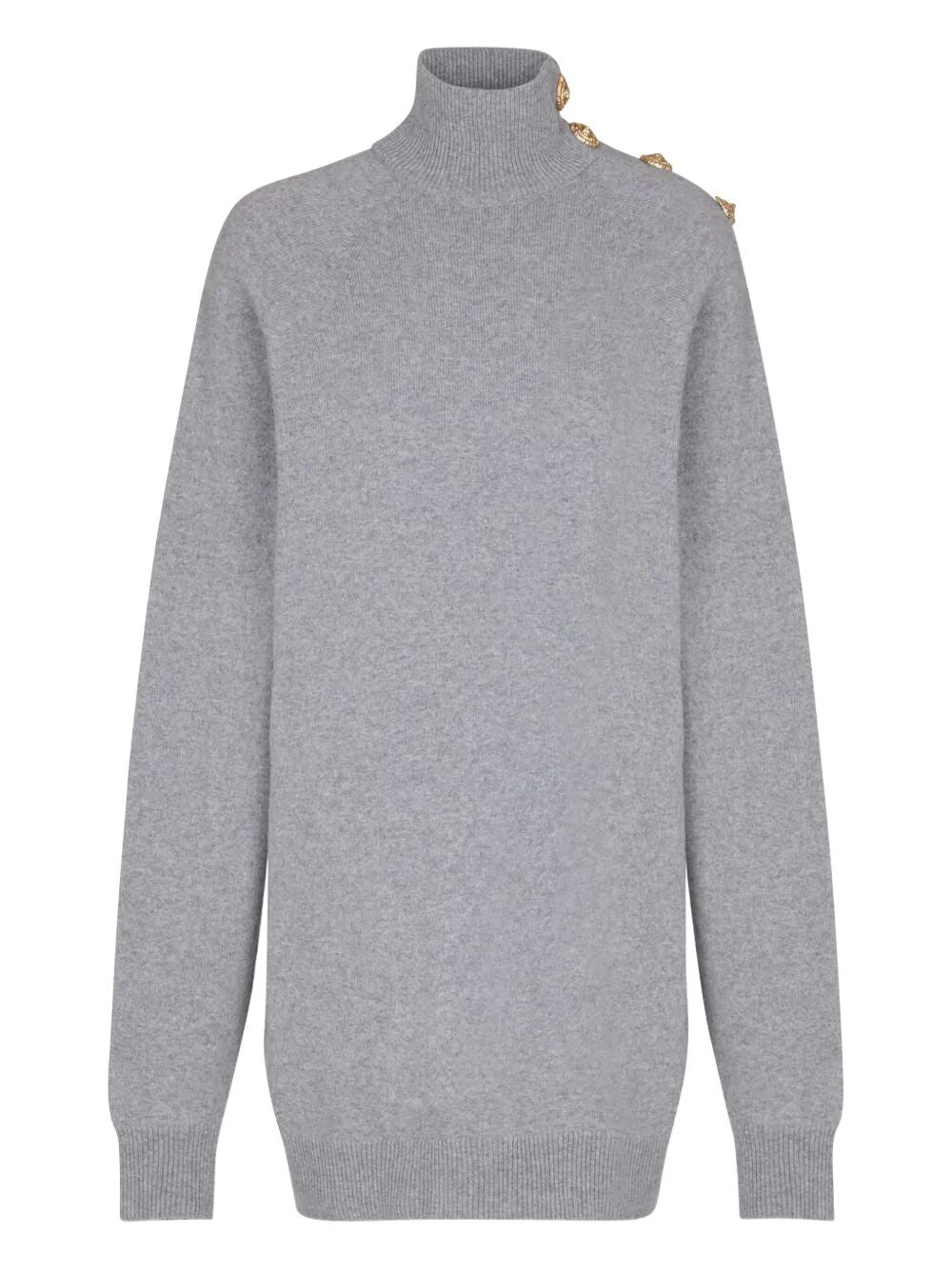 BALMAIN Eco Cashmere Batwing Mini Dress