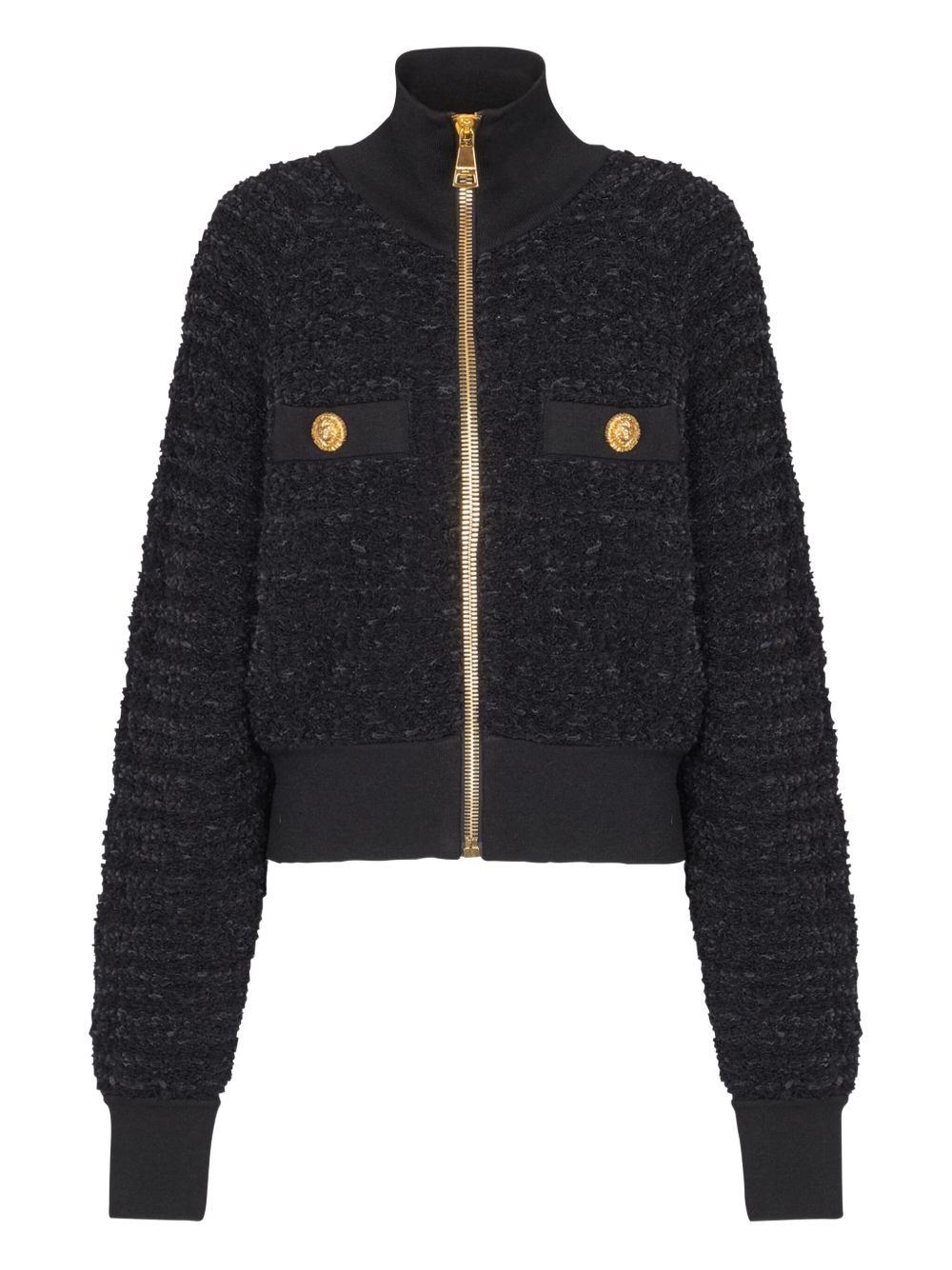 BALMAIN Tweed Bomber Jacket