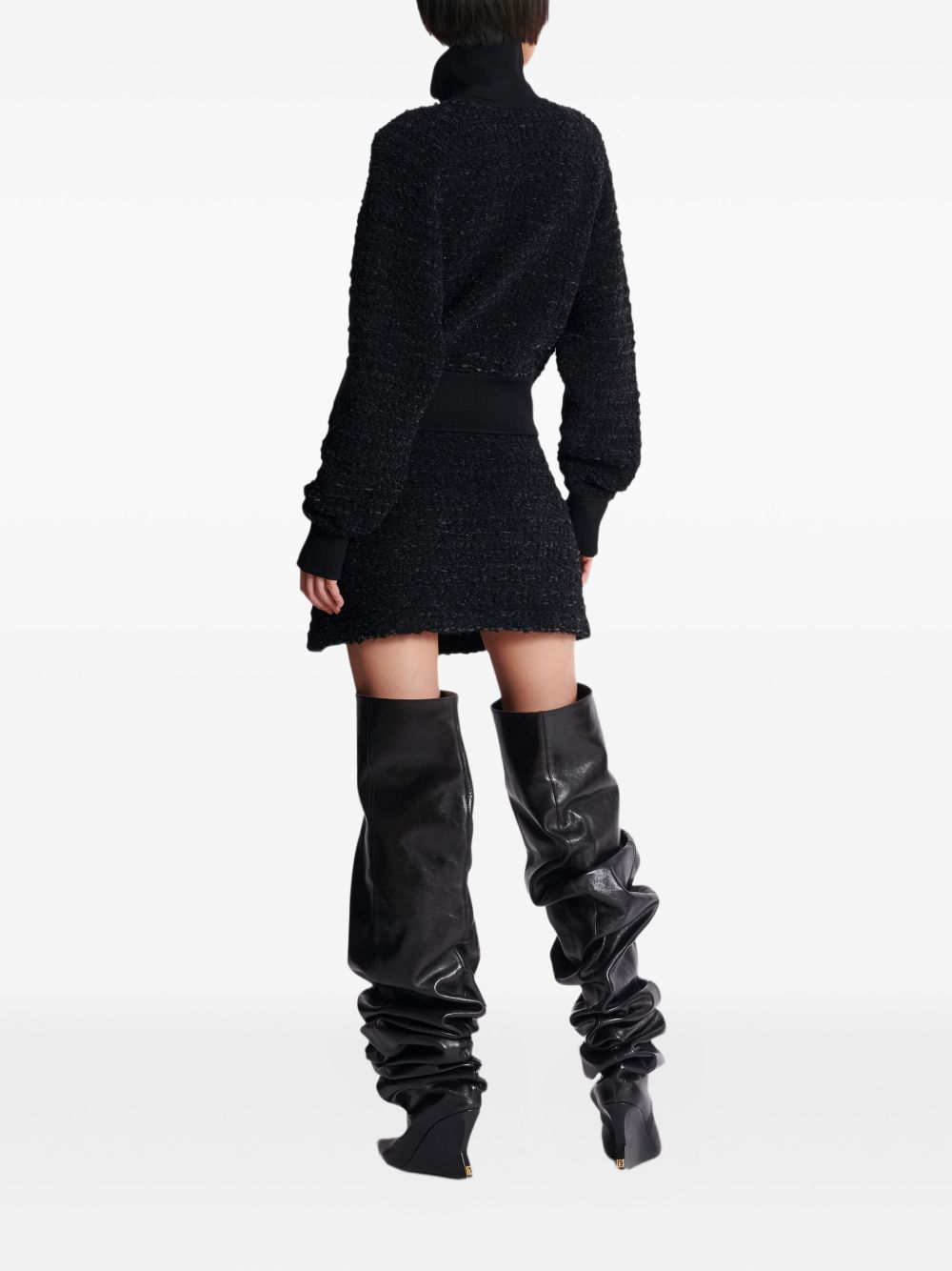 BALMAIN Tweed Bomber Jacket