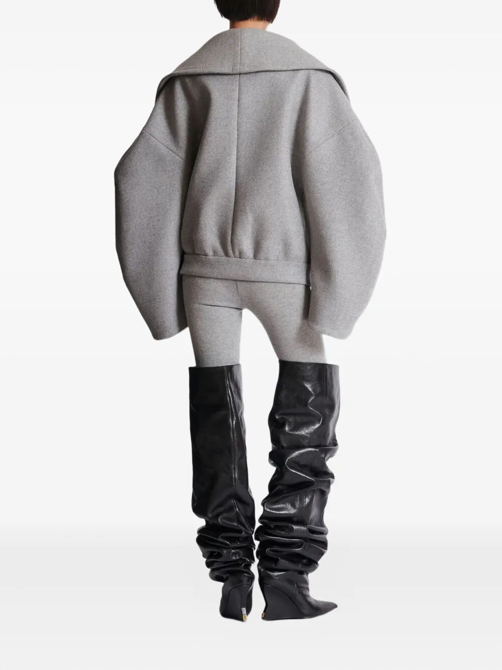 BALMAIN Wool Caban Coat for Women - FW25