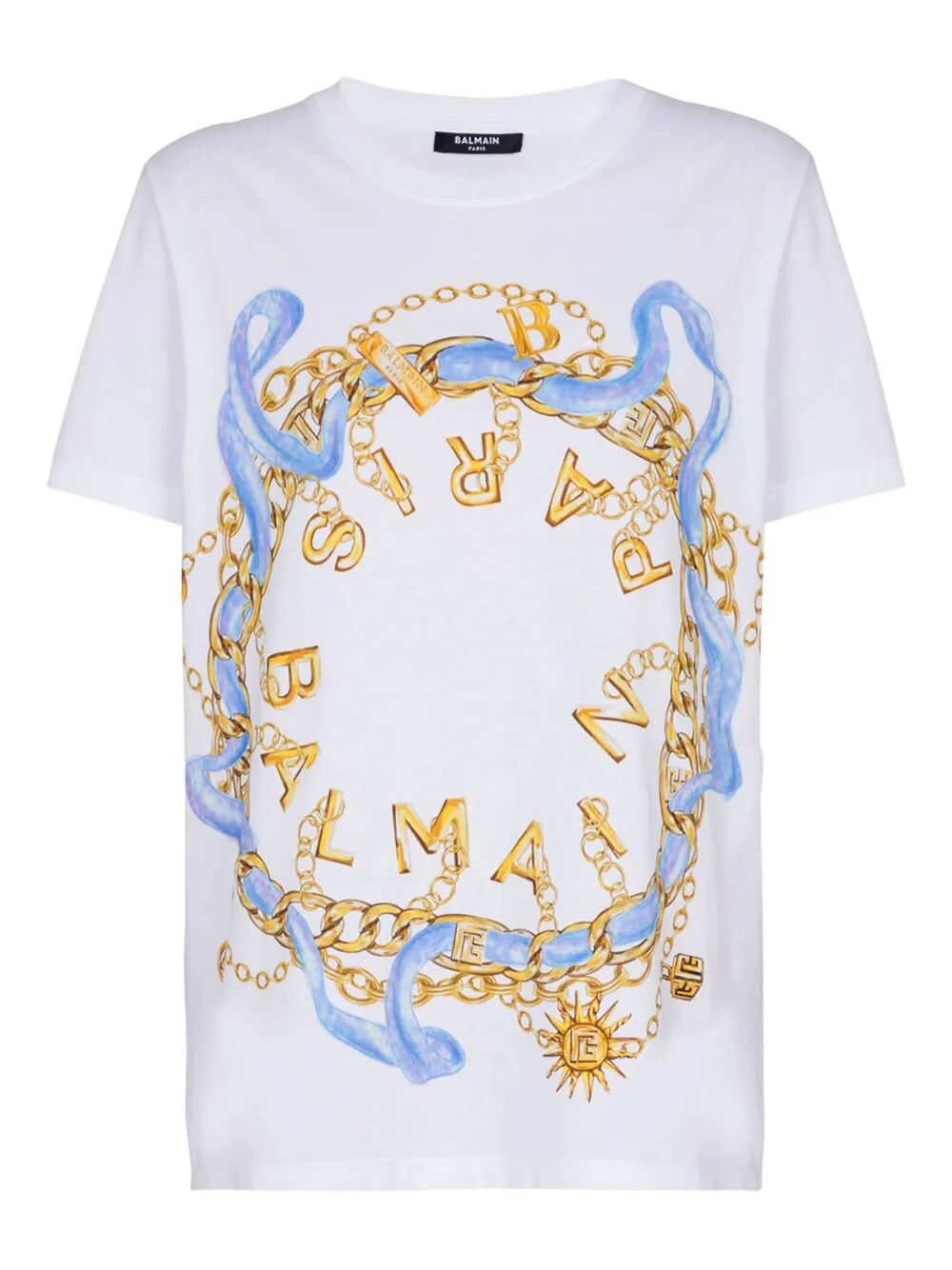 BALMAIN Chain Print T-Shirt - Women's FW25 Collection
