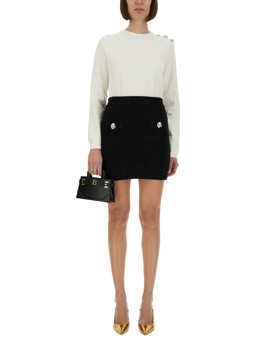 BALMAIN Chic Women's Viscose-Polyester Sweater