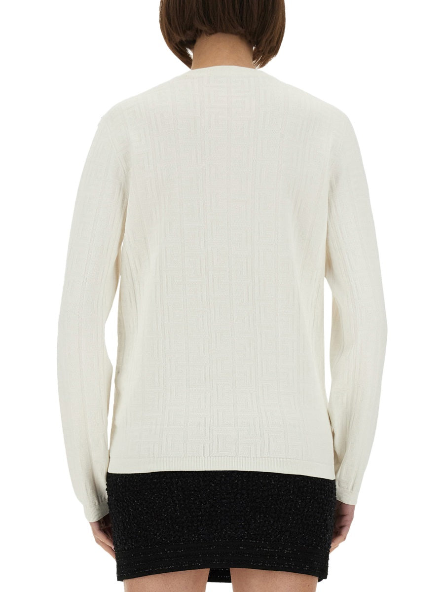 BALMAIN Chic Women's Viscose-Polyester Sweater