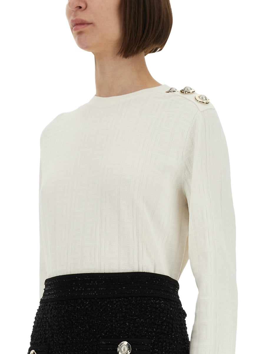 BALMAIN Chic Women's Viscose-Polyester Sweater