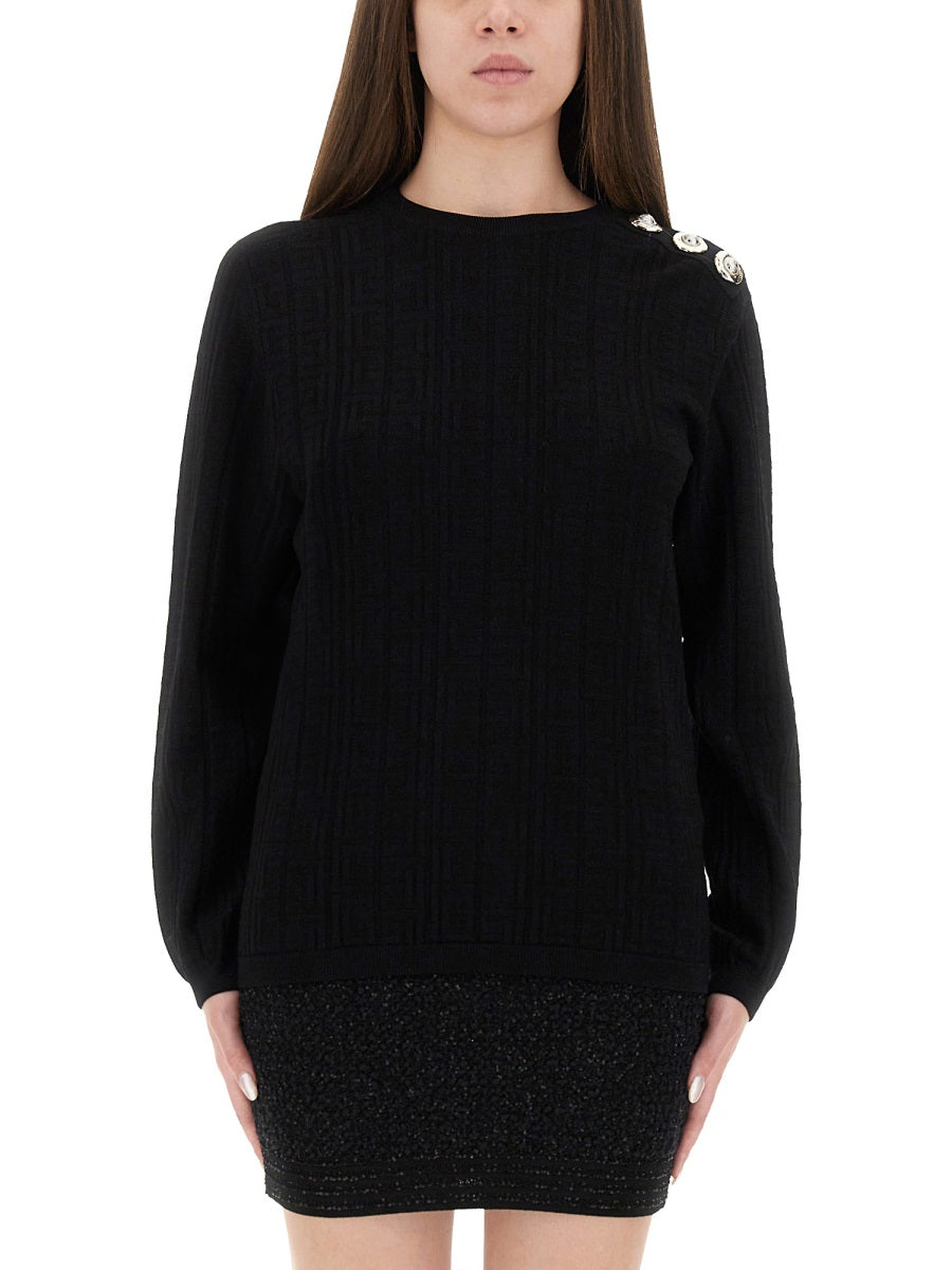 BALMAIN Viscose Blend Sweater for Women - FW25 Collection