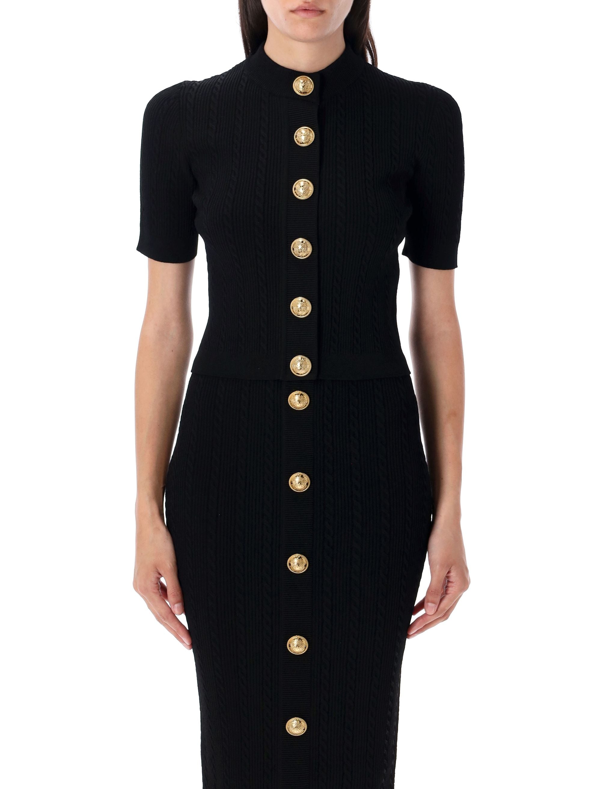 BALMAIN Crewneck Cardigan for Women - FW25 Collection