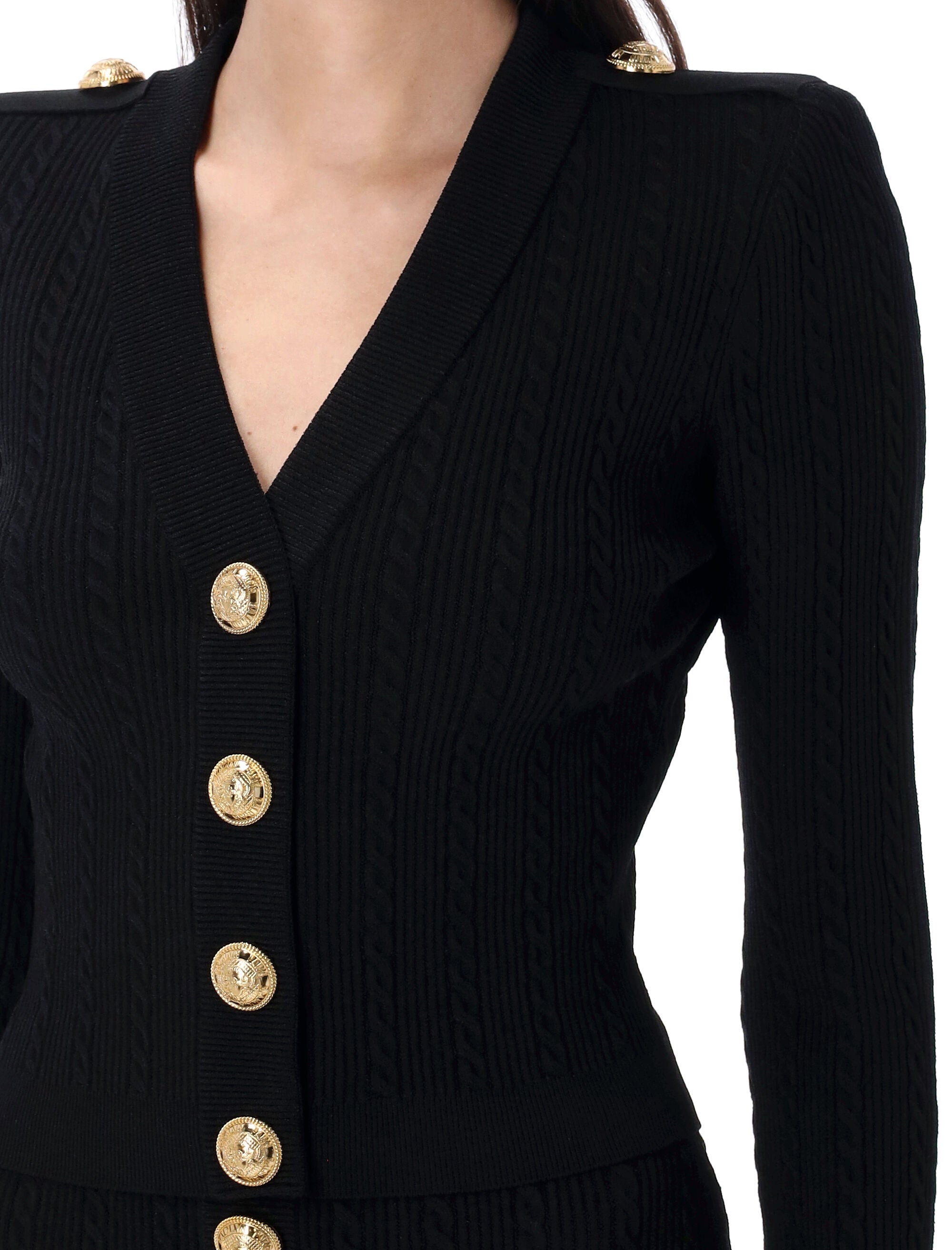 BALMAIN V-Necked Cardigan for Women - FW25