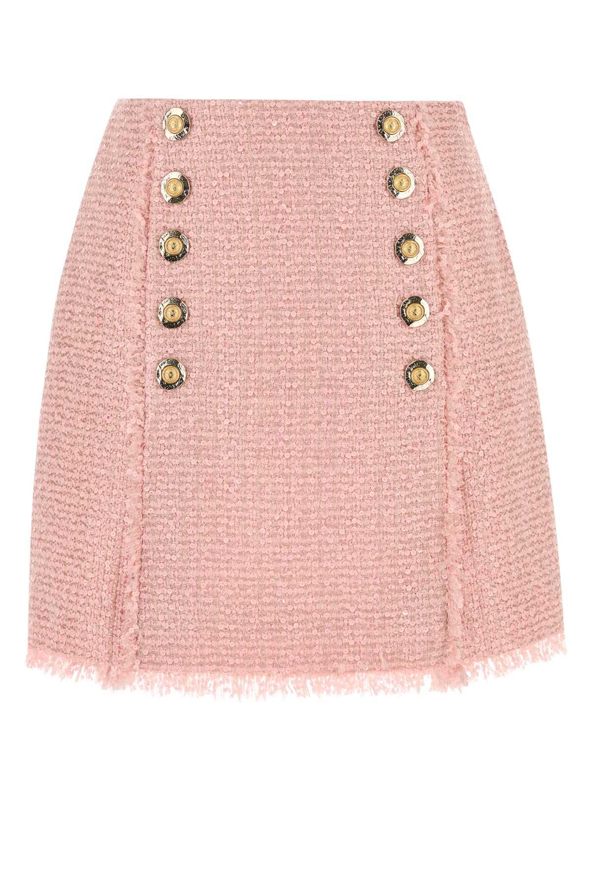 BALMAIN Stylish Tweed Mini Skirt - Women's FW25 Collection