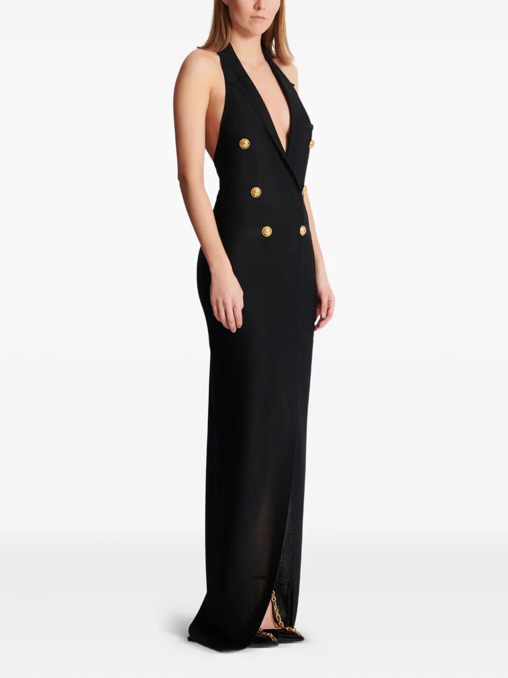 BALMAIN Halterneck Maxi Dress