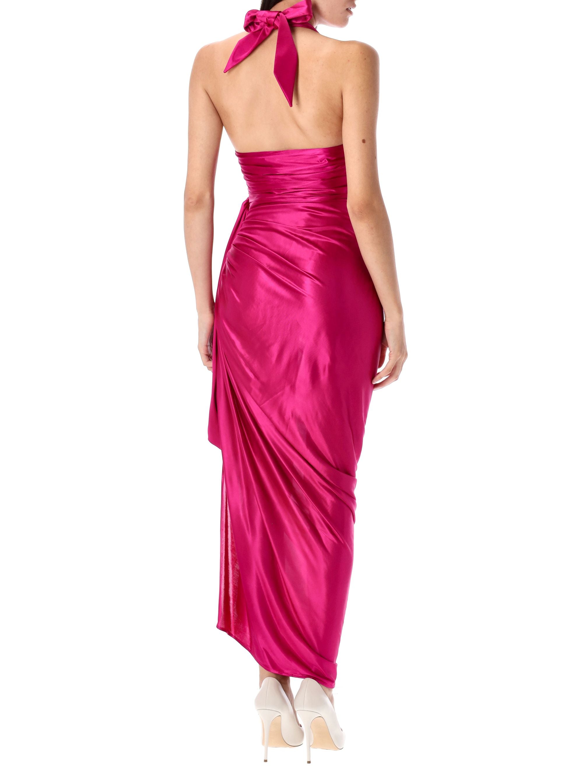 BALMAIN Flowing Draped Long Dress - Size 36
