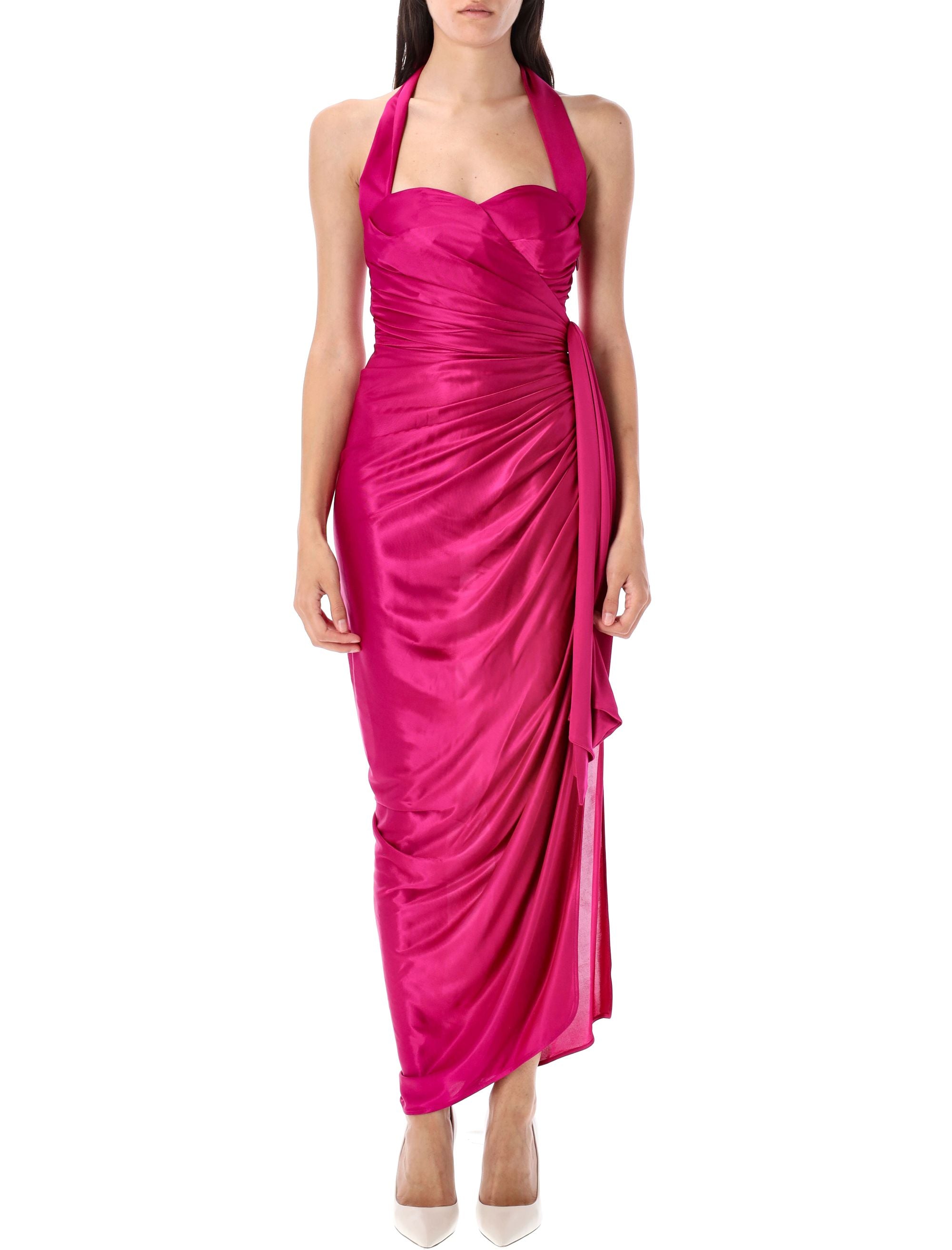 BALMAIN Flowing Draped Long Dress - Size 36