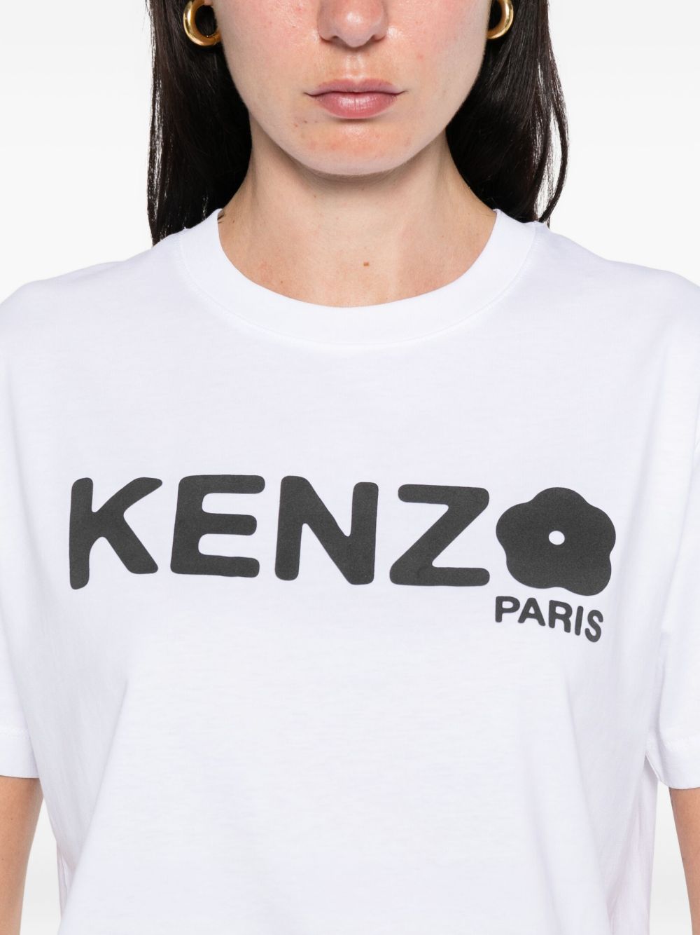 KENZO Loose T-Shirt with Puff Print Branding - Size S