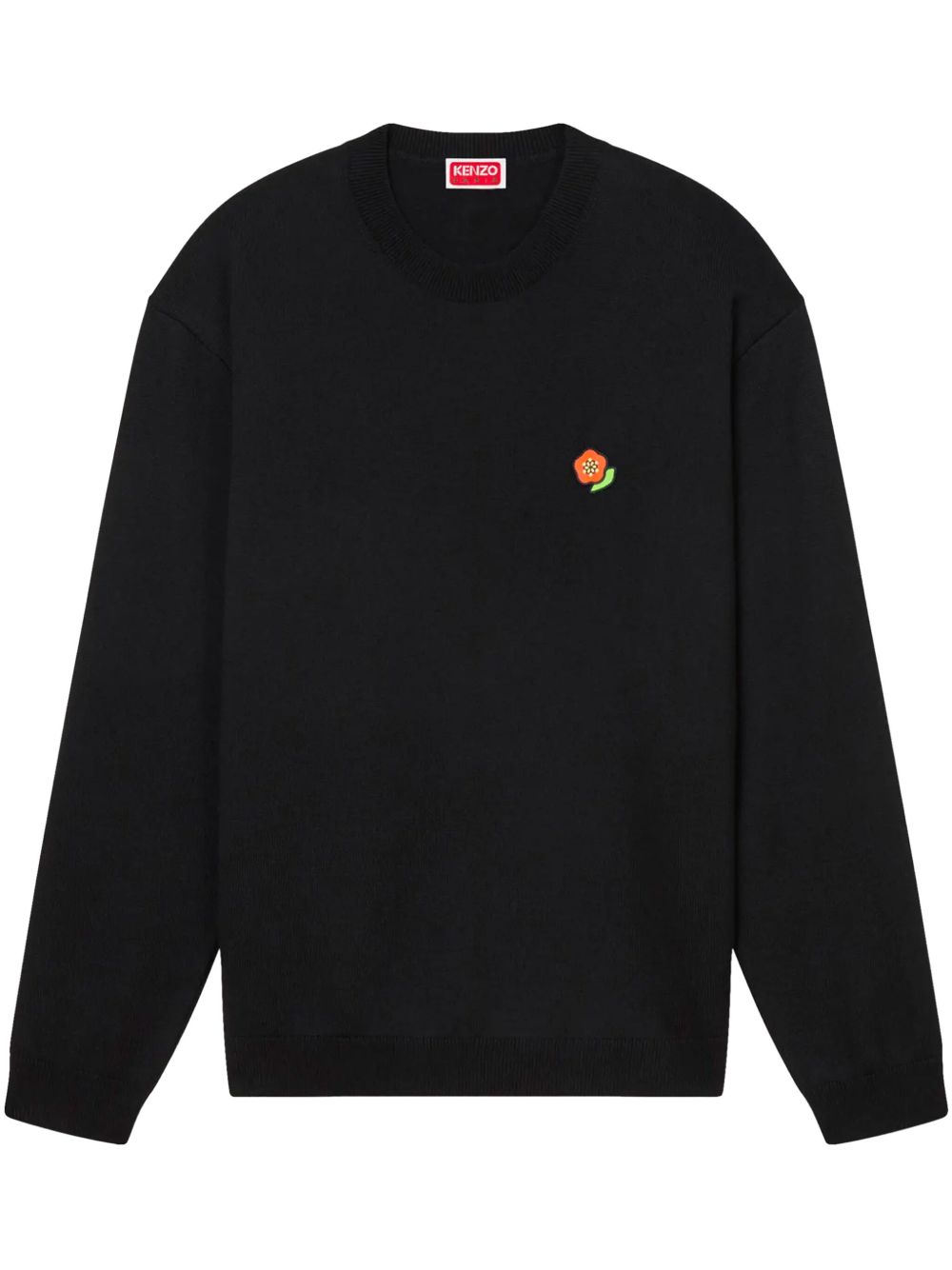 KENZO Crew Neck Long Sleeve Wool Sweater