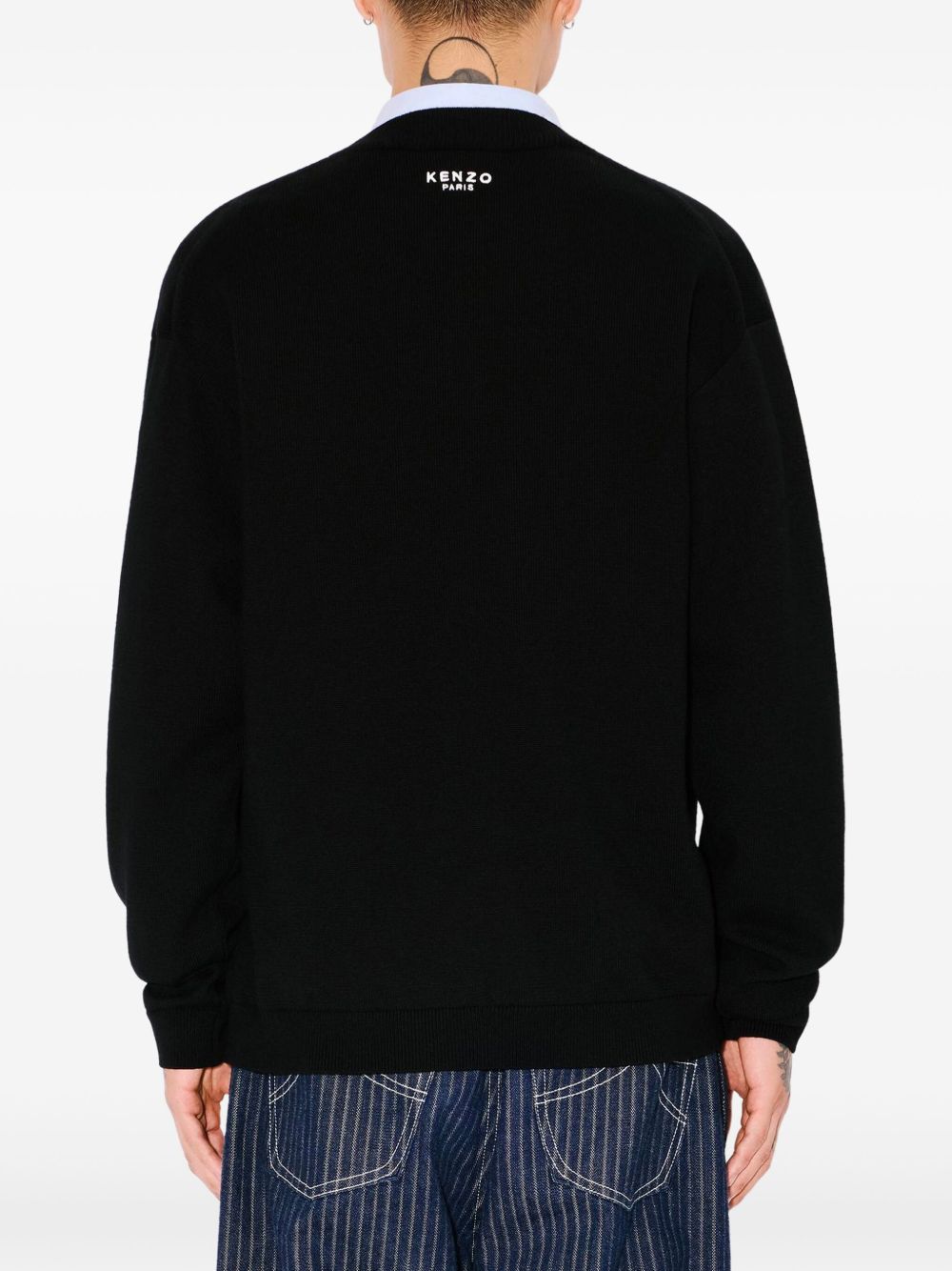 KENZO Crew Neck Long Sleeve Wool Sweater