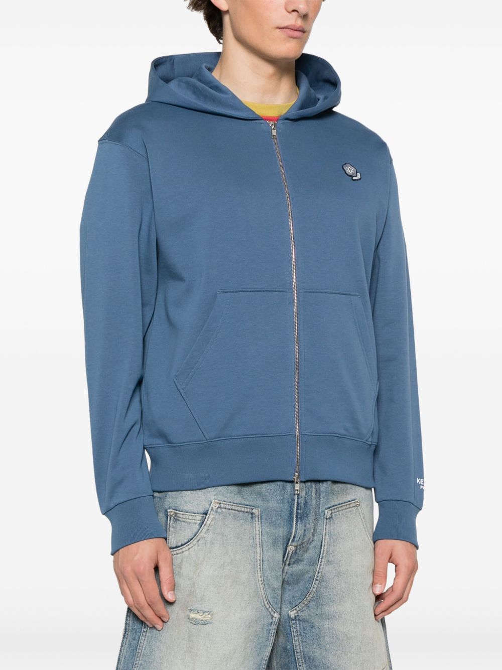 KENZO Cozy 100% Cotton Zip-Up Sweater for Men
