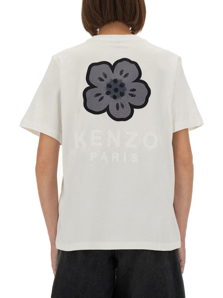 KENZO Relaxing T-Shirt with Embroidered Boke Flower