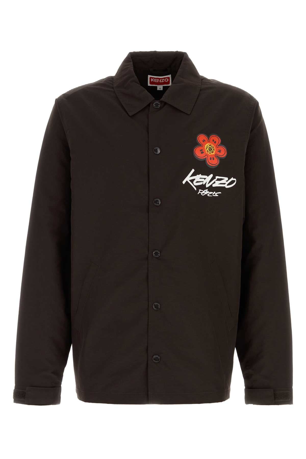 KENZO Floral Embroidered Jacket Shirt for Men