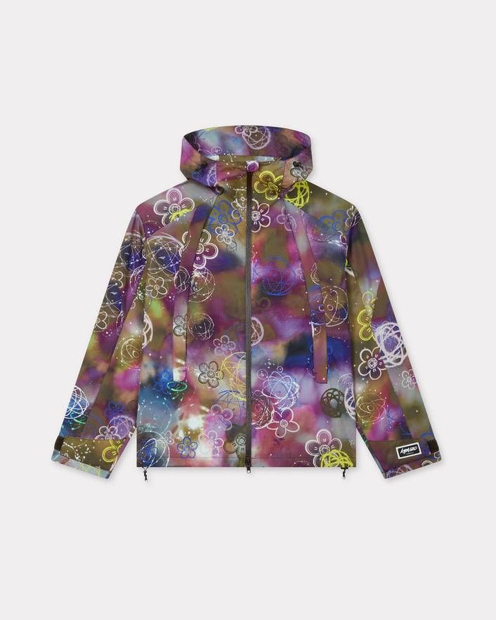 Printed Nylon Windbreaker - KENZO X FUTURA 2000 (Size: M)