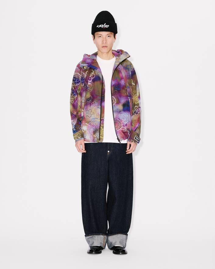 Printed Nylon Windbreaker - KENZO X FUTURA 2000 (Size: M)