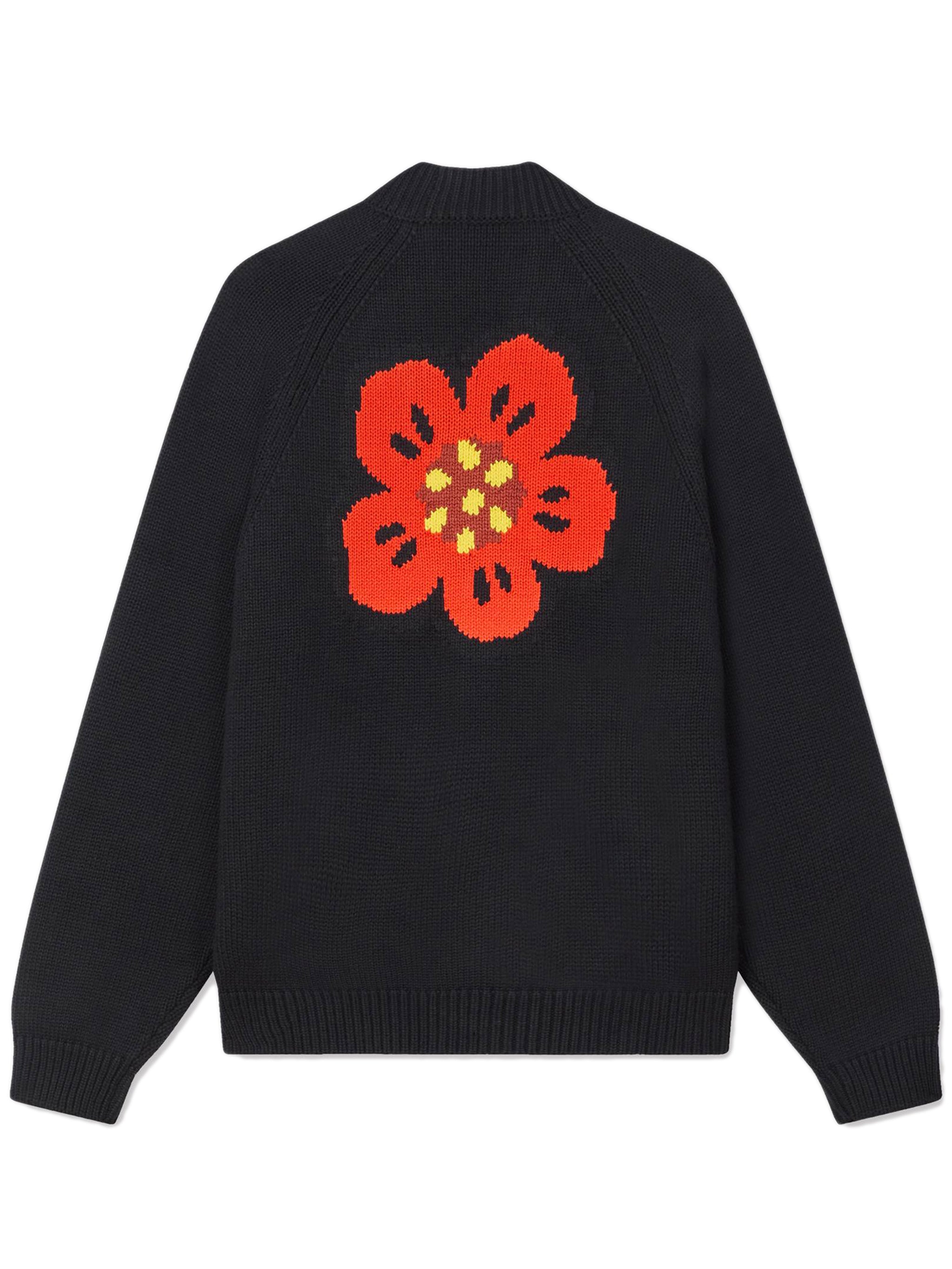 KENZO Embroidered Flower Cardigan