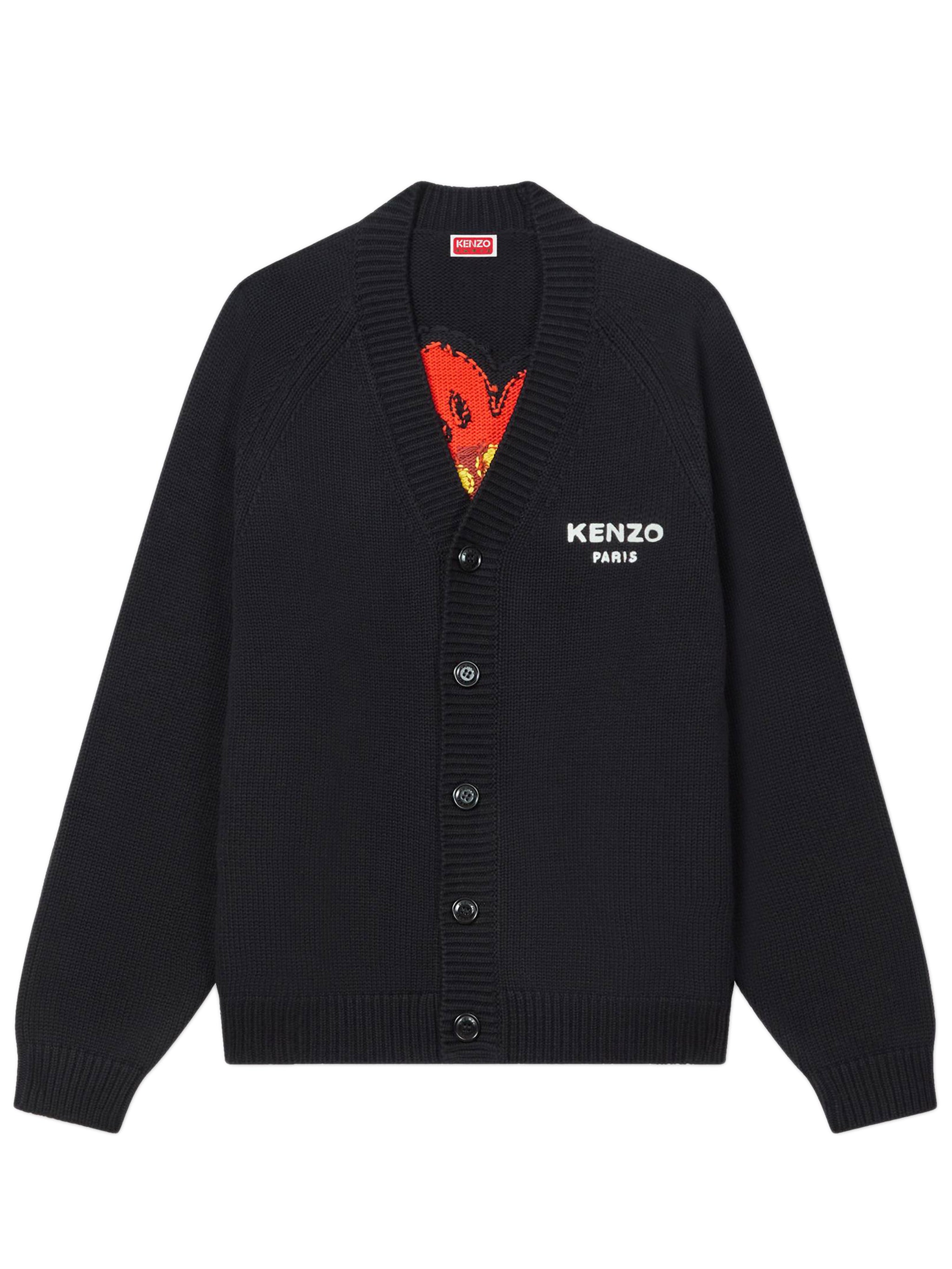 KENZO Embroidered Flower Cardigan