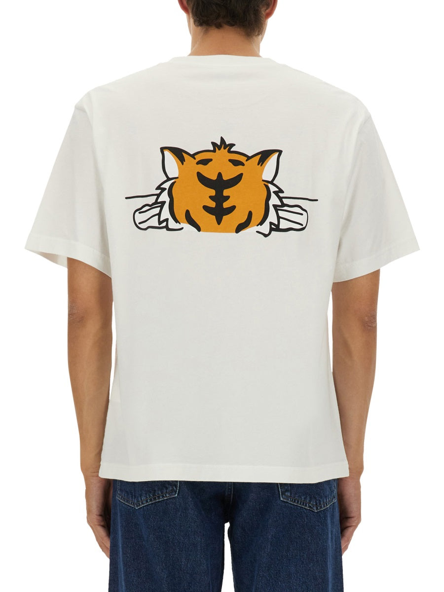 KENZO Men's Crewneck Tiger Graphic T-Shirt - Size M