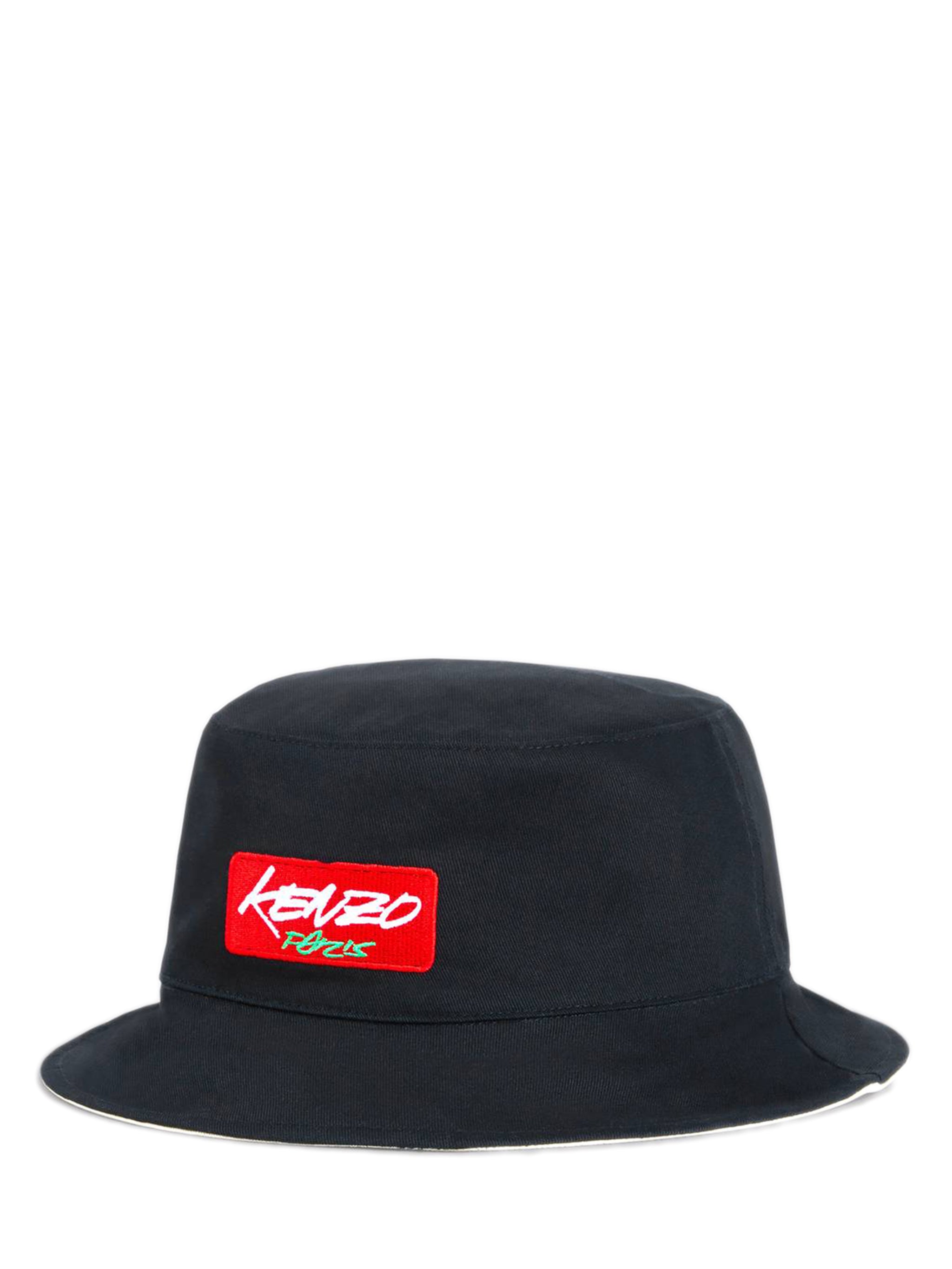KENZO Reversible Cotton Bucket Hat with 'X FUTURA 2000' Embroidery