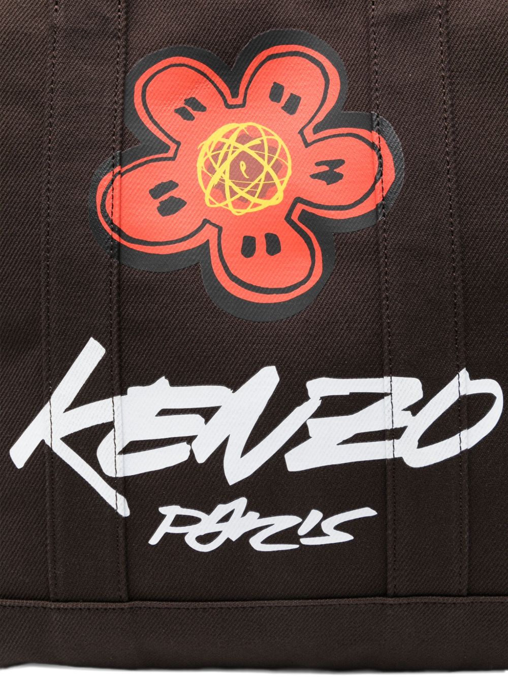 KENZO Large Utility Canvas Tote Handbag