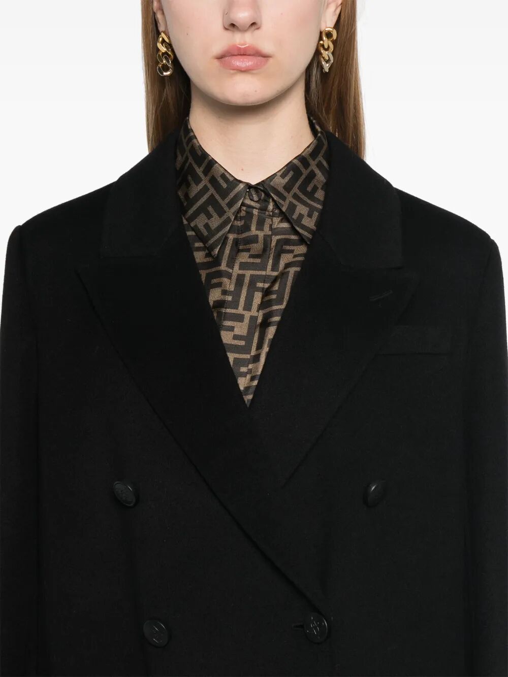 FENDI Wool Double-Breasted Jacket