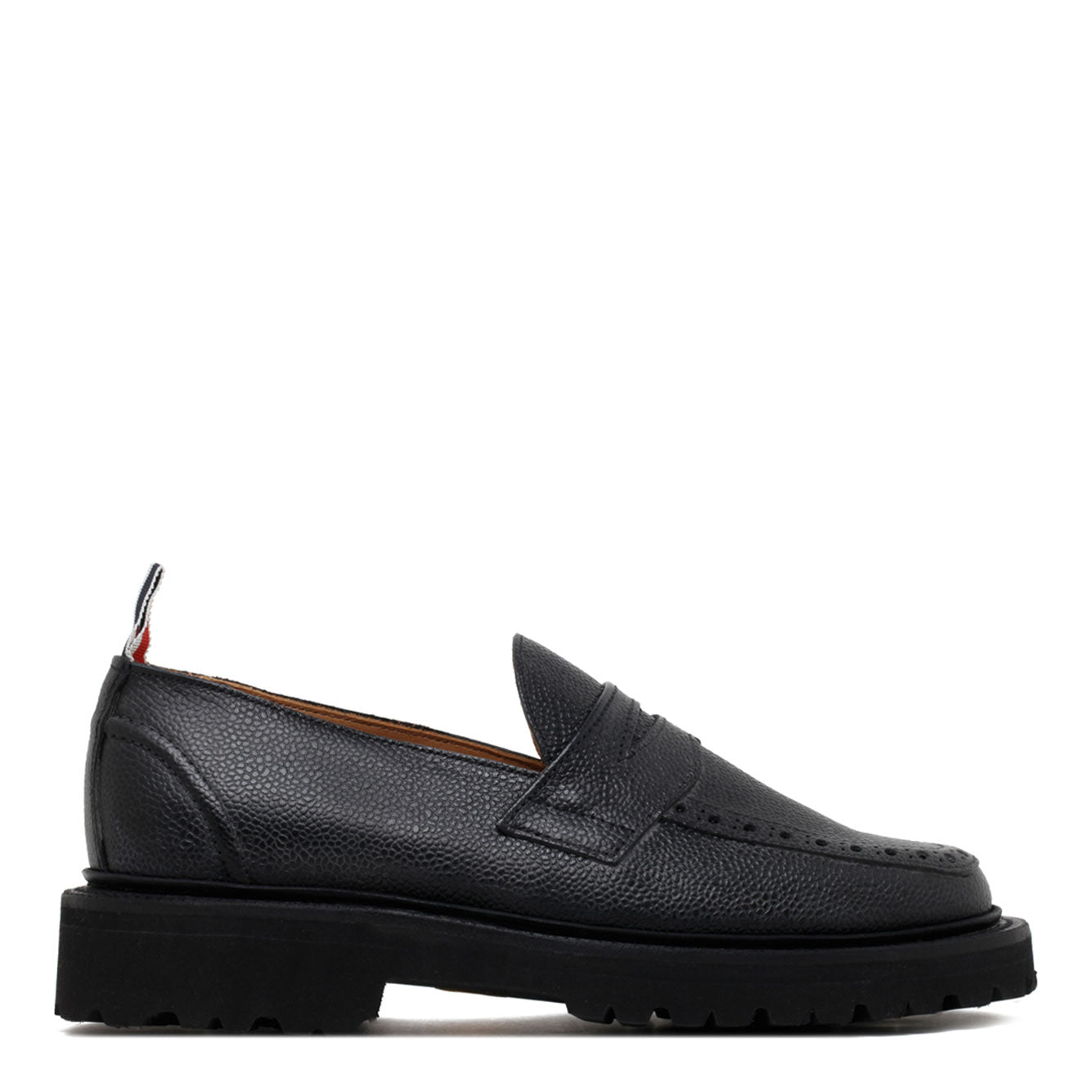 THOM BROWNE 100% Leather Flat Shoes for Women