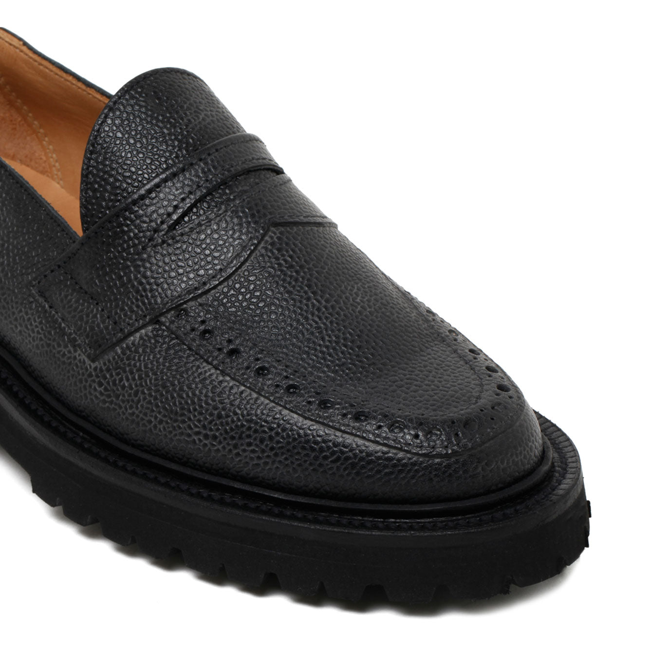 THOM BROWNE 100% Leather Flat Shoes for Women