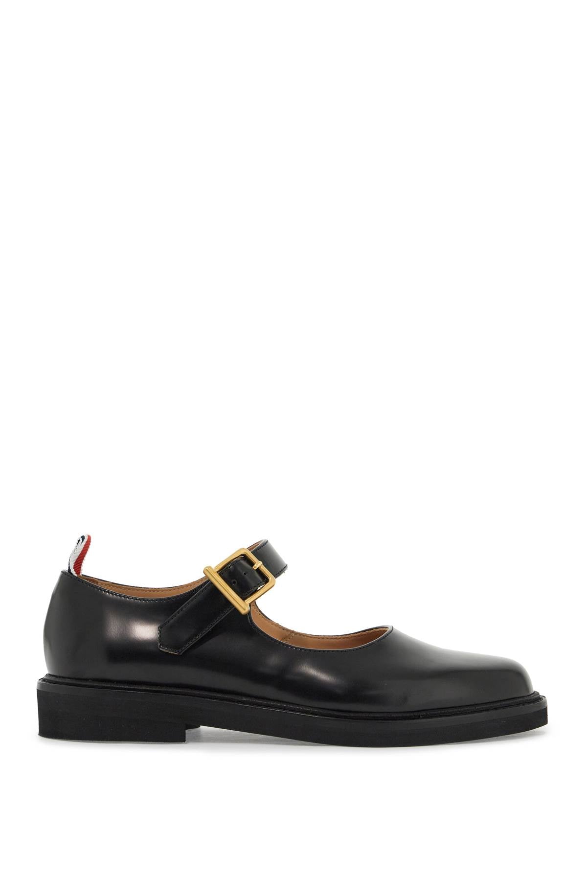 THOM BROWNE Mary Jane Ballet Shoes with Adjustable Buckle Strap
