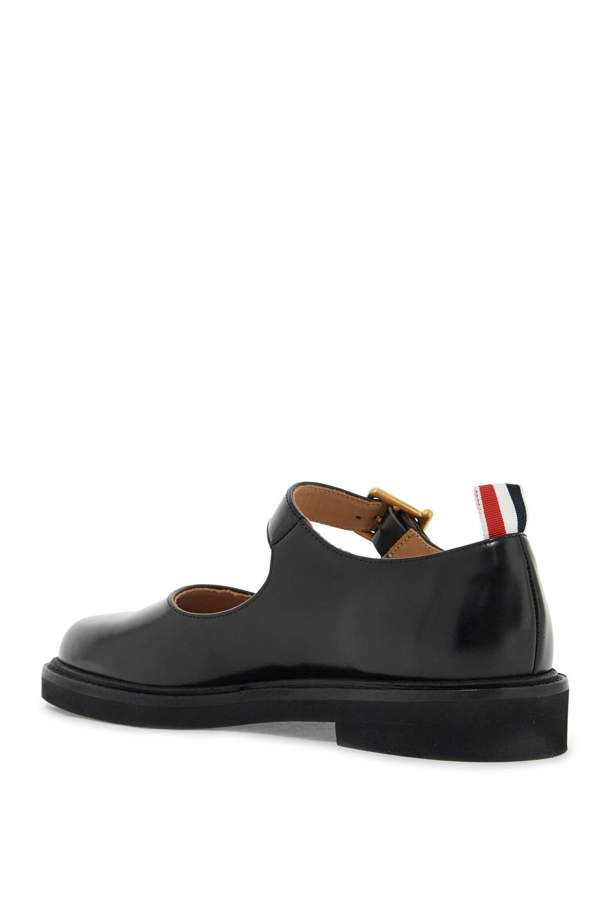 THOM BROWNE Mary Jane Ballet Shoes with Adjustable Buckle Strap