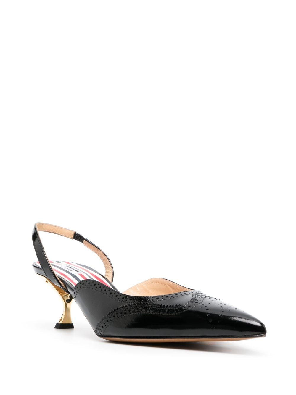 THOM BROWNE 100% Leather Pointed-Toe Pumps