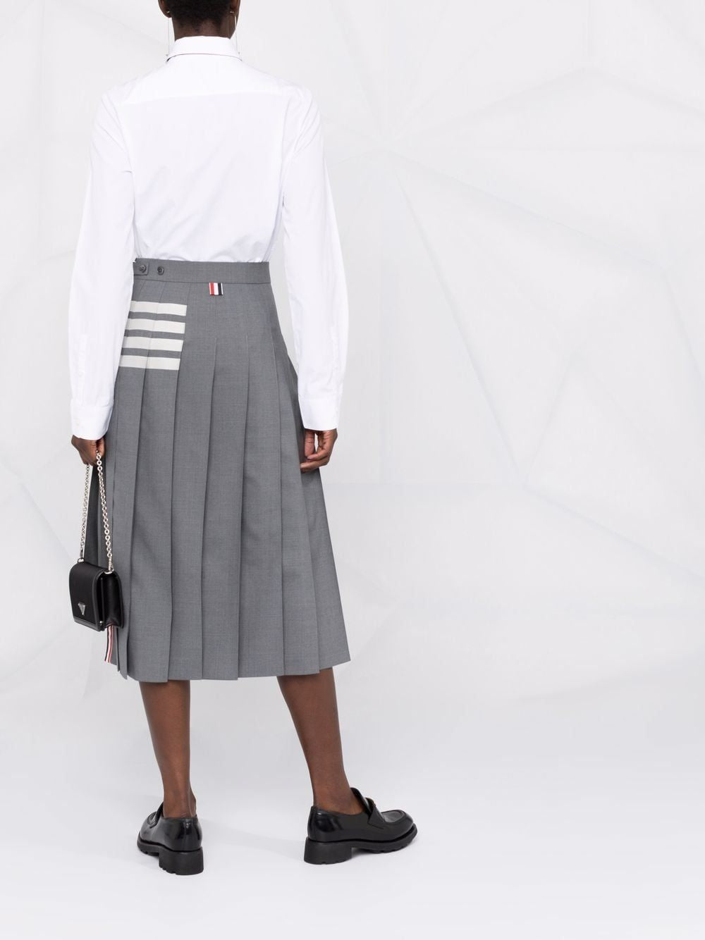 THOM BROWNE Mid Length Pleated Skirt for Women