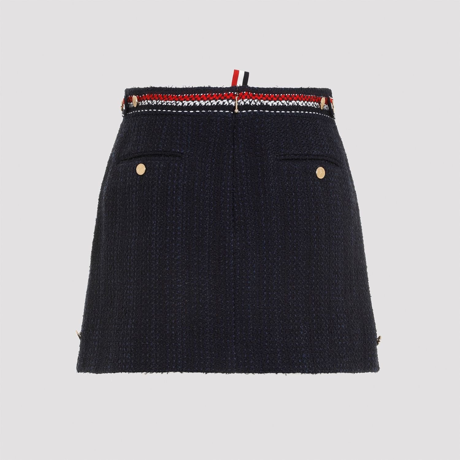 THOM BROWNE Thigh Length Side Tab Skirt