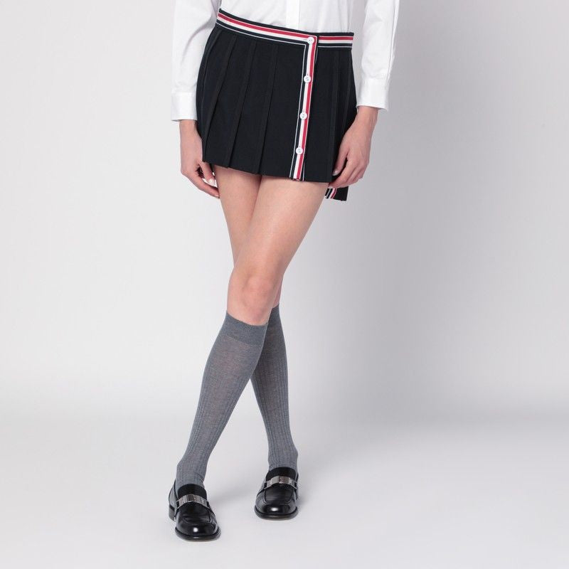 THOM BROWNE Asymmetric Ruffled Mini Skirt