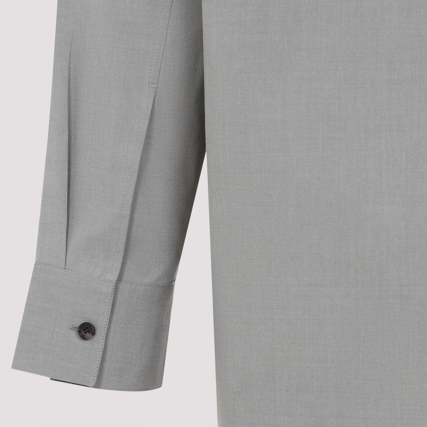 FEAR OF GOD Men's Mélange Cotton Shirt with Hidden Buttoning