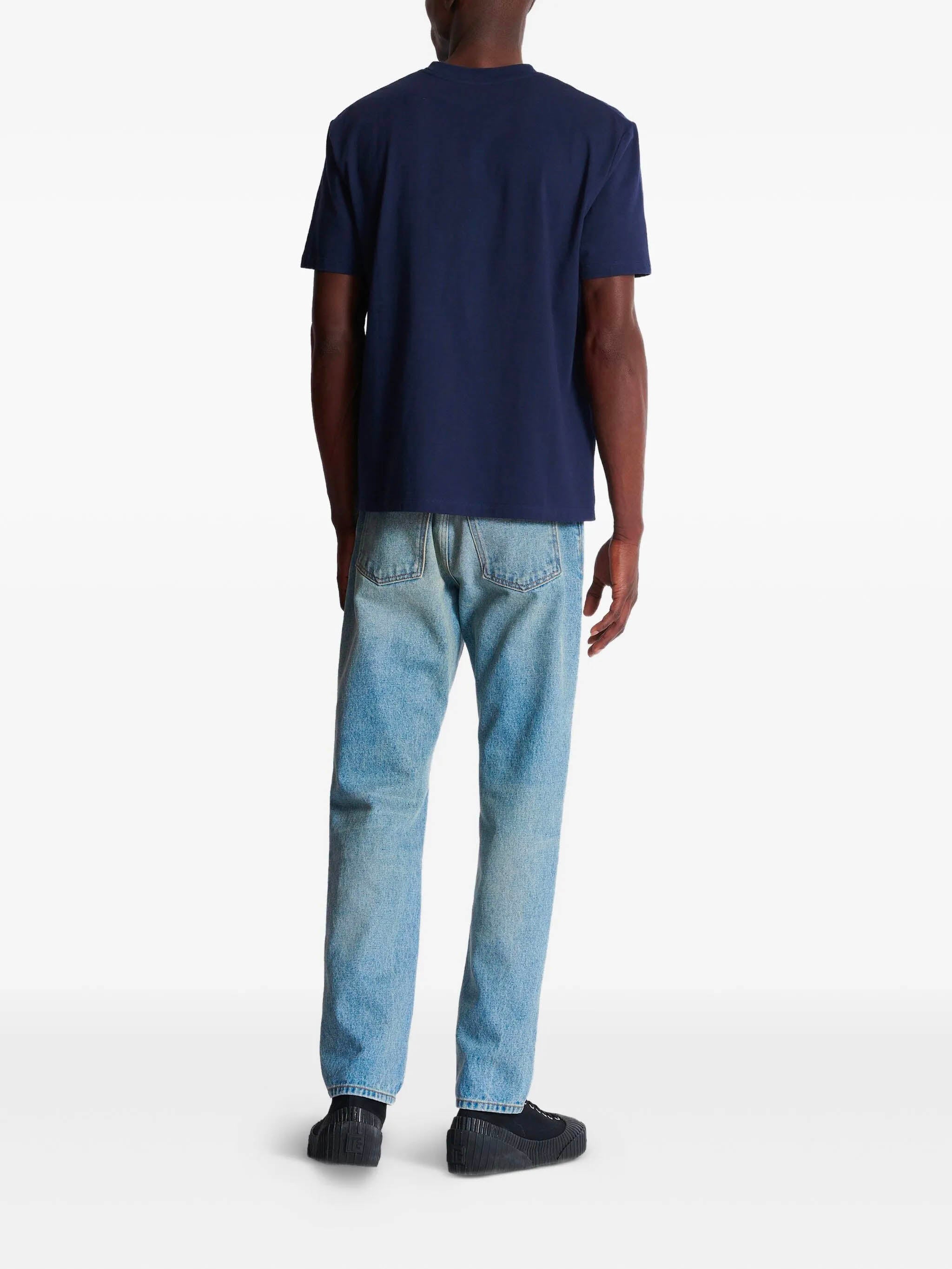 BALMAIN Men's Regular Fit T-Shirt with Paris Logo - Size M