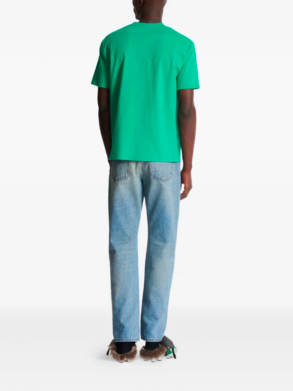 BALMAIN Classic Round Neck T-Shirt with Bold Logo Print - Size M