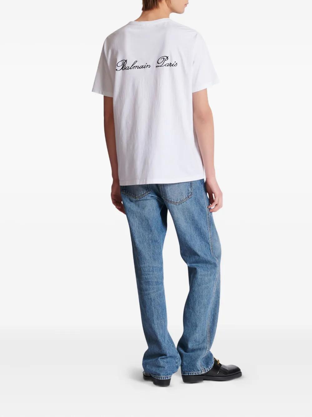 BALMAIN Signature Embroidered T-Shirt - Regular Fit