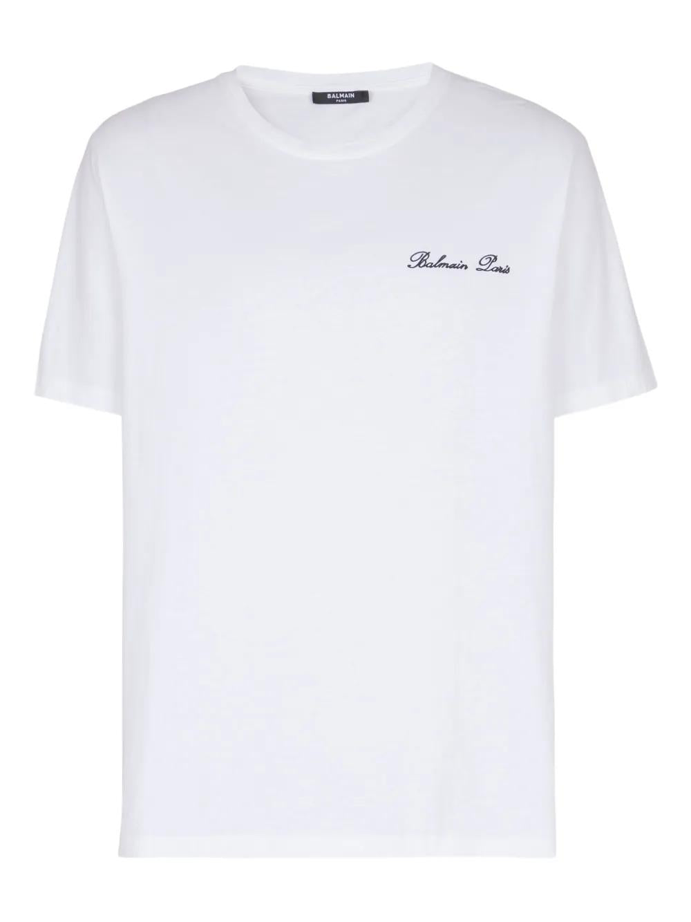 BALMAIN Signature Embroidered T-Shirt - Regular Fit