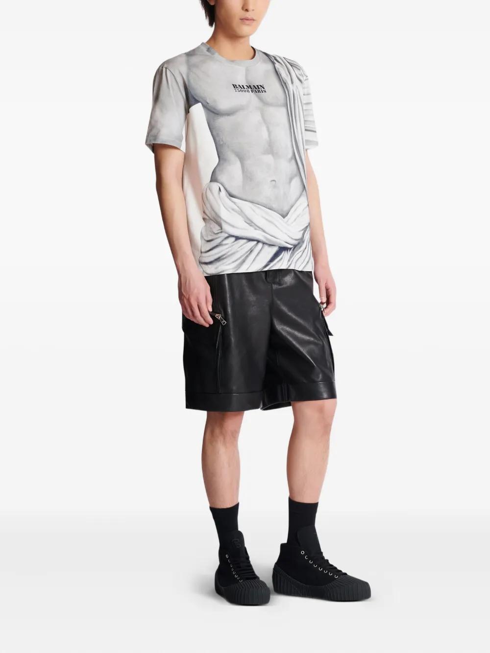 BALMAIN Cotton Graphic Tee for Men - FW25 Collection