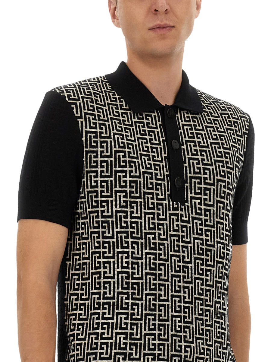 BALMAIN Multicolour Cotton Blend Polo Shirt - Men’s FW25