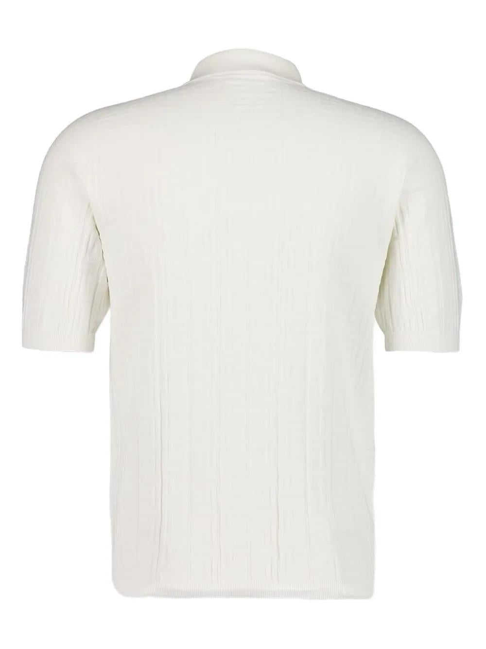 BALMAIN Textured Knit Polo Shirt - Short Sleeves