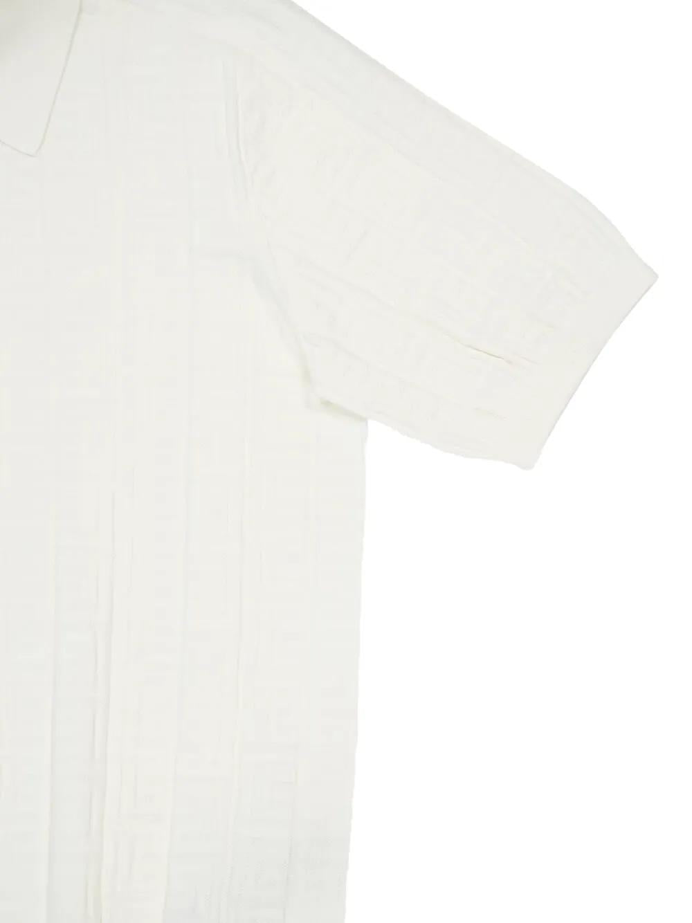 BALMAIN Textured Knit Polo Shirt - Short Sleeves