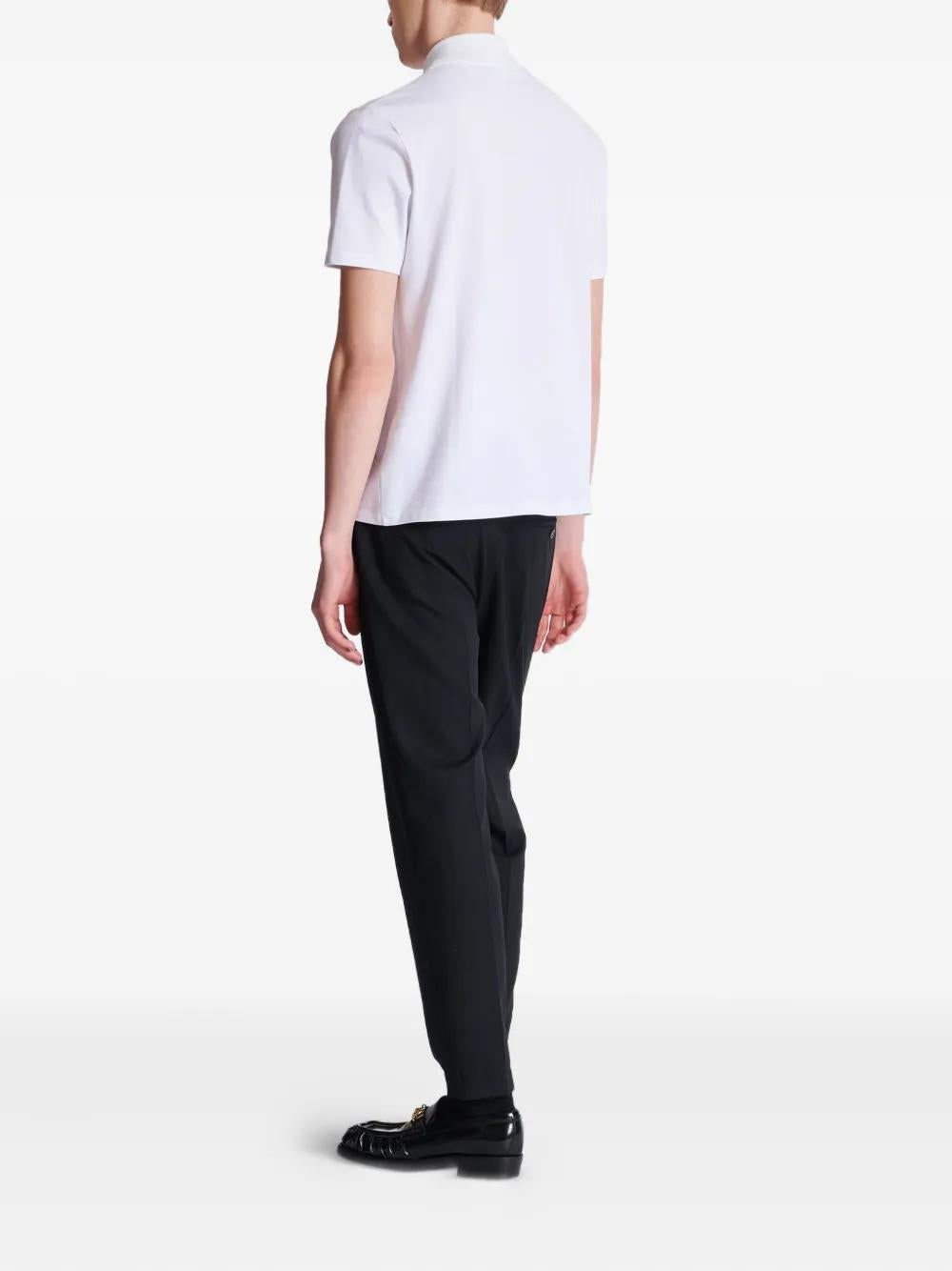 BALMAIN Logo Print Polo Shirt