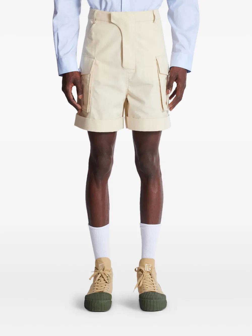 BALMAIN Cotton Cargo Bermuda Shorts